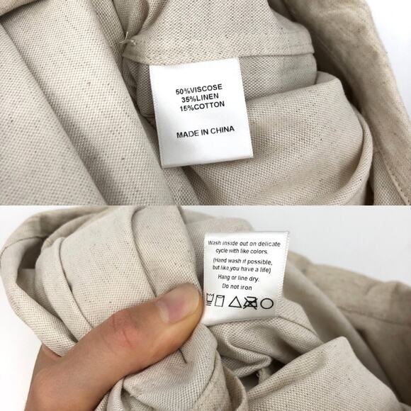 BOA Linen Blend Belted Jumpsuit Cream S - Picture 11 of 16